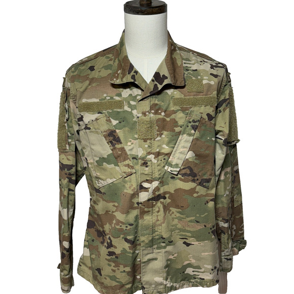 US Army Coat Mens Medium Regular Camo Ripstop Hook & Loop Combat Uniform Jacket - Picture 1 of 10